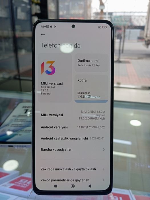 Redmi Note 12 Pro 8x256 White Sotiladi