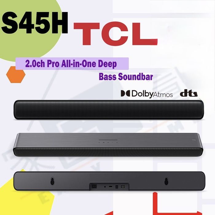 Саундбар TCL  S45H (100W, Dolby Atmos, DTS Virtual:X, HDMI eARC)