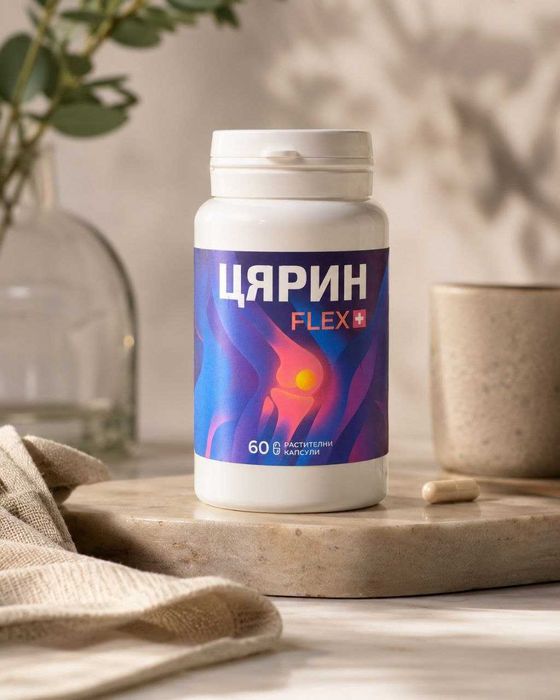 ЦЯРИН FLEX+ добавка за стави MSM хондроитин куркумин босвелия 60 капсули