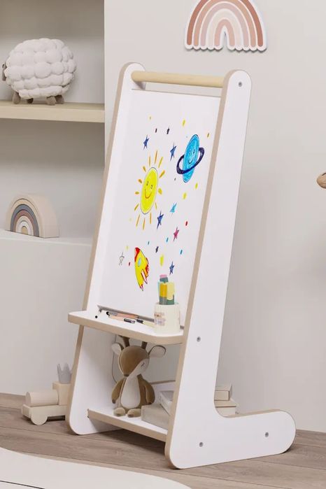Дъска за писане Монтесори с етажерка за книги