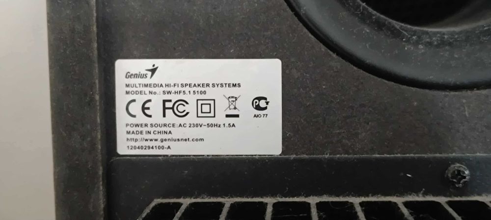 Multimedia hi-fi speaker system Model sw-hf5.1 5100