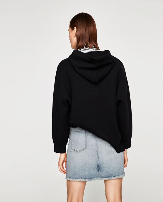 Zara пола с висока талия и бродерия