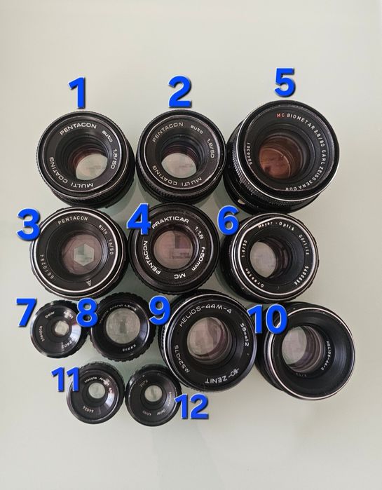 Голяма колекция винтидж фотоапарати, обективи и фотопринадлежности