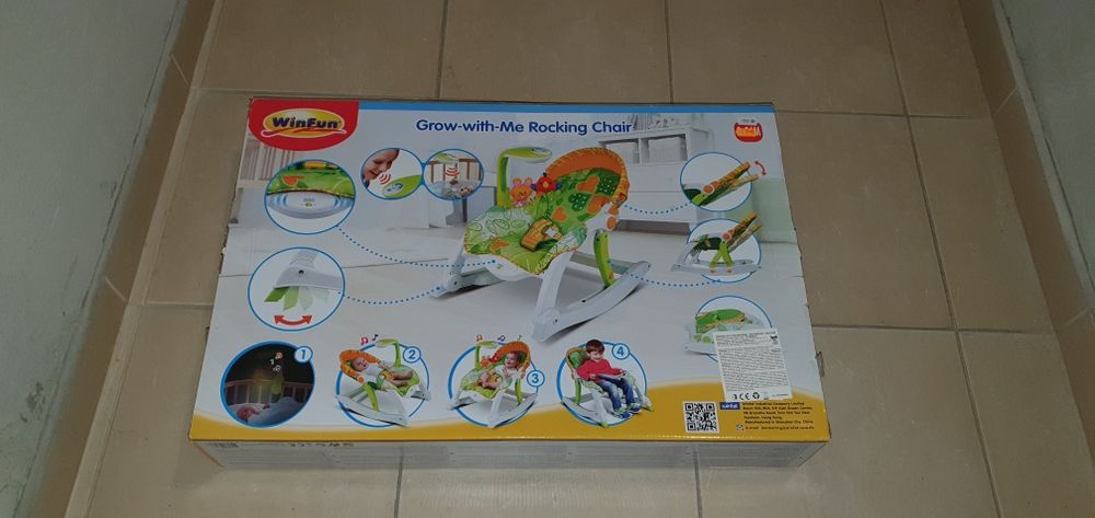 WinFun Шезлонг Люлка Активна гимнастика 3в1 звук, вибрация и светлина