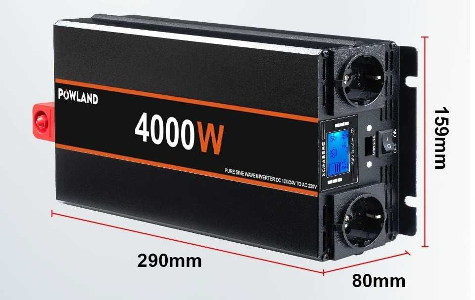 Invertor Powland 3000W,4000W,5000W, 6000W 12V sau 24V, NOU