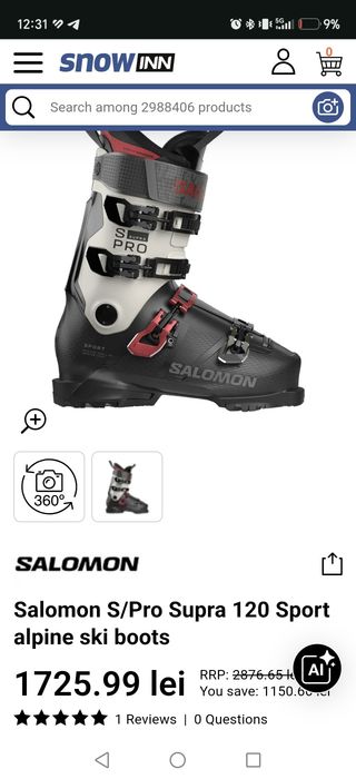 Clapari Salomon S/Pro Supra BOA 120, marime 29-29.5 cm - noi