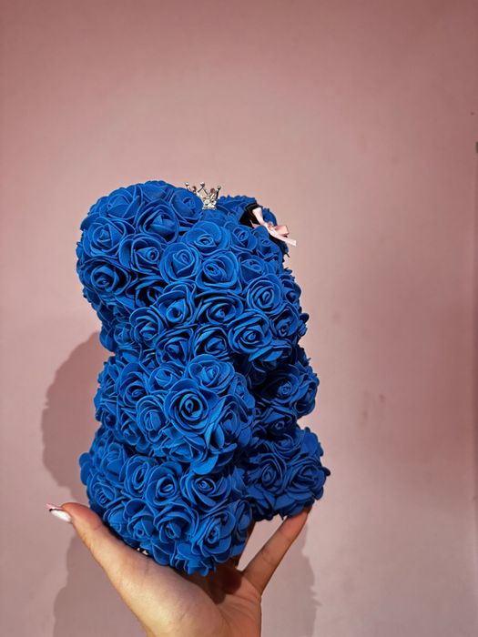 Уникално мече от вечни рози (подарък за нея) - 3 Цвята