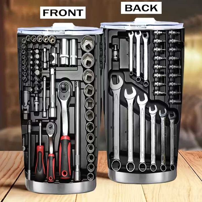 Метална термочаша с графика на инструменти 600мл.