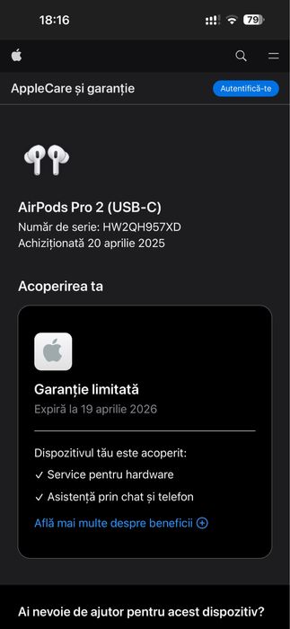 Vand casti airpods 2 pro noi cu garantie