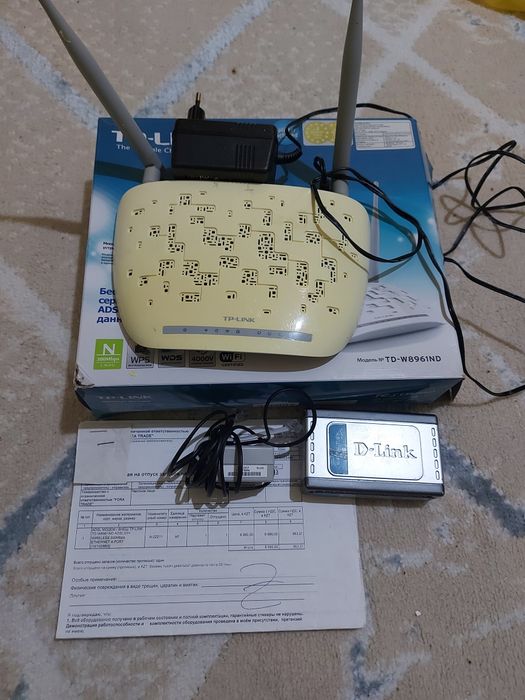 Компьютерные кабели, переходники, роутер TP-Link