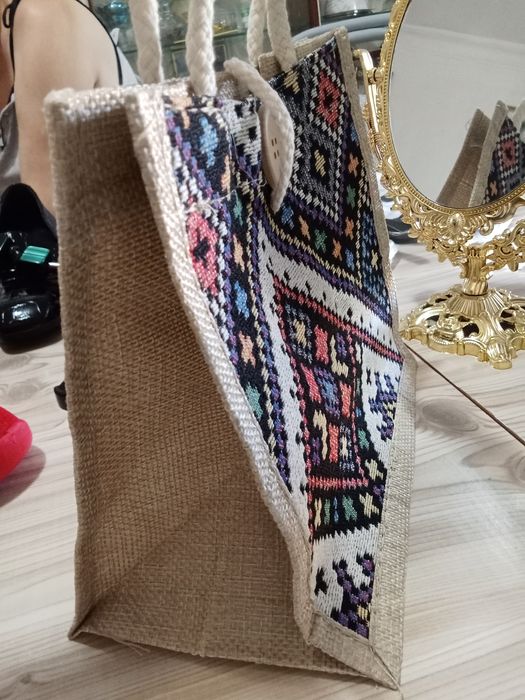 Сумка из ткани шоппер мини