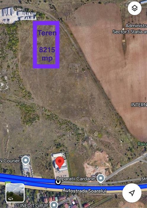 Vand teren intravilan Cățelu/Glina, Autostrada Soarelui/A2