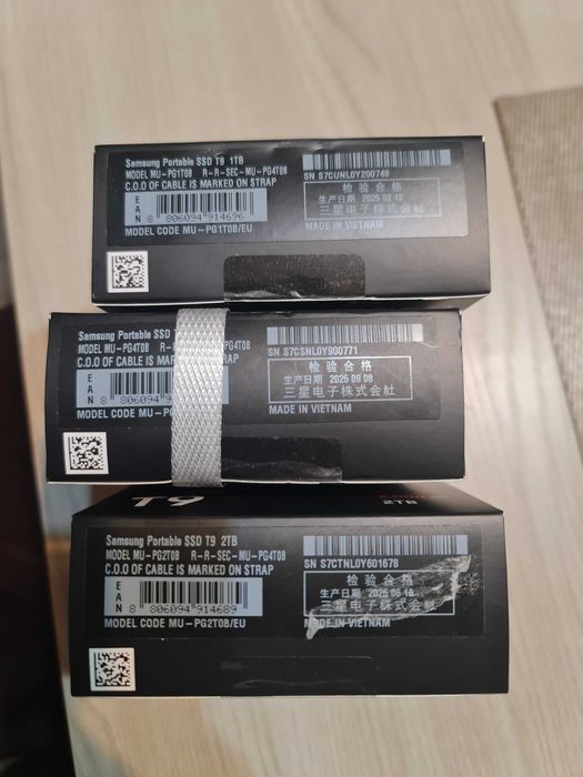 Samsung T9 4Tb,2 Tb si 1Tb