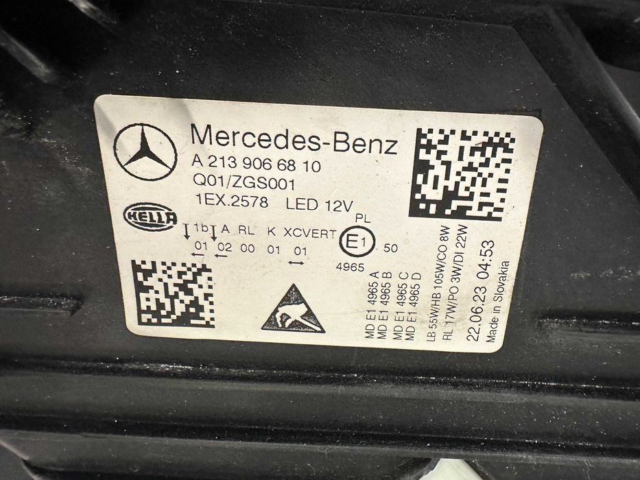 Фар фарове десен Mercedes E W213 Facelift far farove ЛЕД Мерцедес 213