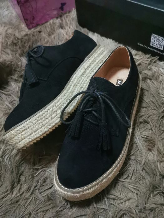 Pantofi casual cu talpa din iută