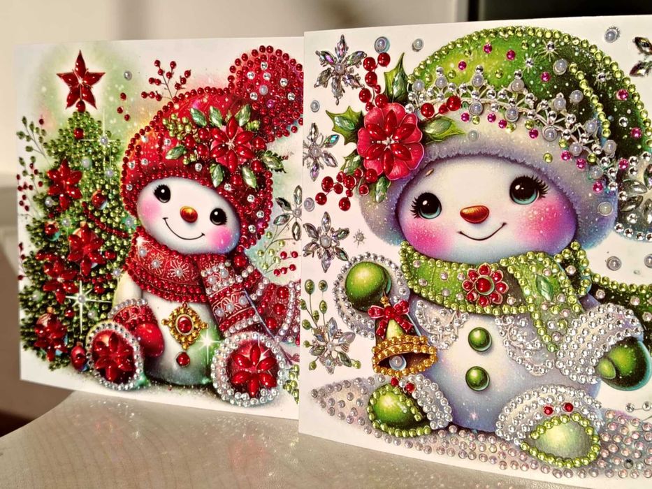 Коледни диамантени картички