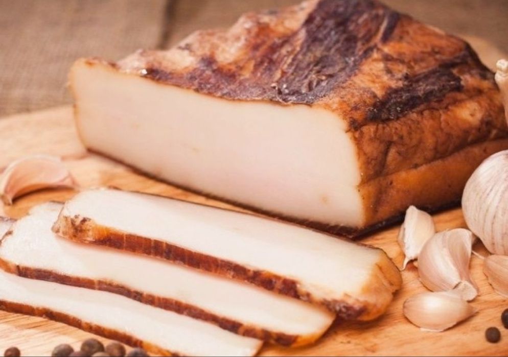 Домашнее сало копчёная солёное