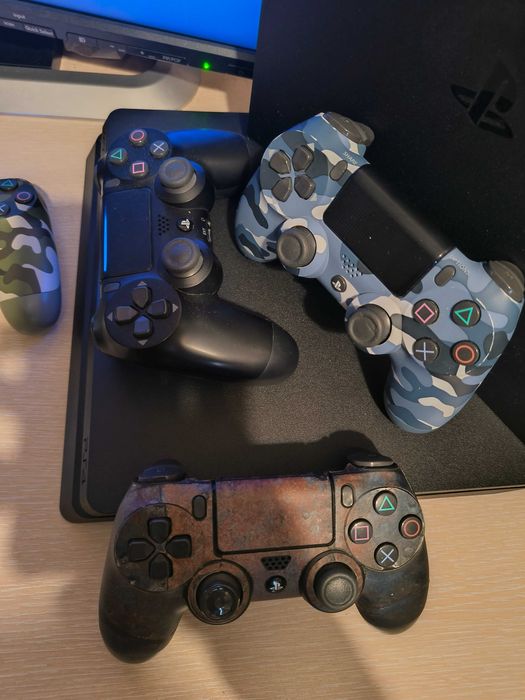 С ГАРАНЦИЯ 1Г Sony PlayStation 4 Slim SW PS4 1TB профилактиран 750 GB