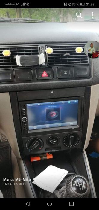 Navigație Player Mp5 Golf 4 Waze YouTube prin Mirrolink BT USB Card