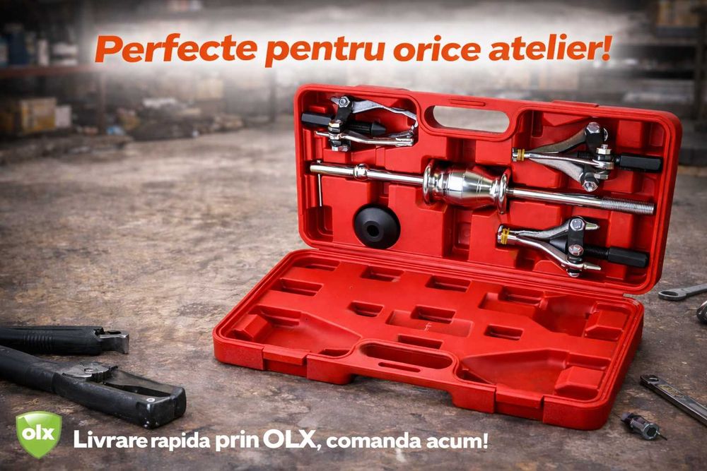 Extractor cu 3 brate reversibile pentru rulmenti si discuri
