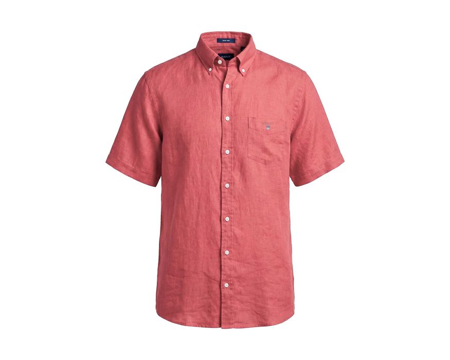 GANT 100% Ленена мъжка риза с къс ръкав размер 2XL / XXL