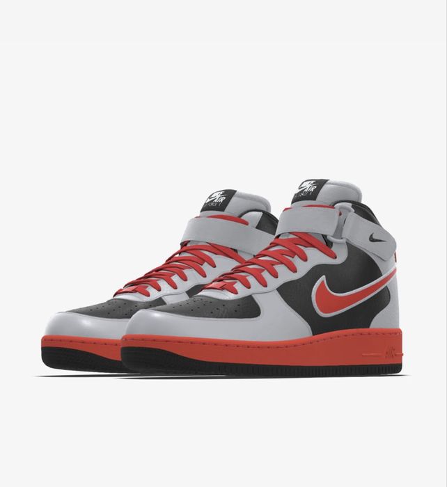 Nike air force 1 university red black and wolf grey noi marimi 39-42