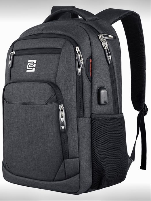 Модерна туристическа раница за пътуване с голям капацитет/Черна и сива