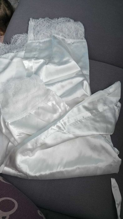 Halat Alb Satin - Mireasa