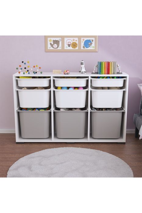 Шкаф за съхранение, Етажерка за играчки с 9 кошници Промо!