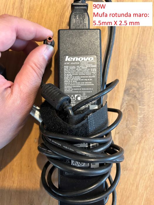 Incarcator laptop Lenovo 20V- 65W, 90W -mufa rotunda