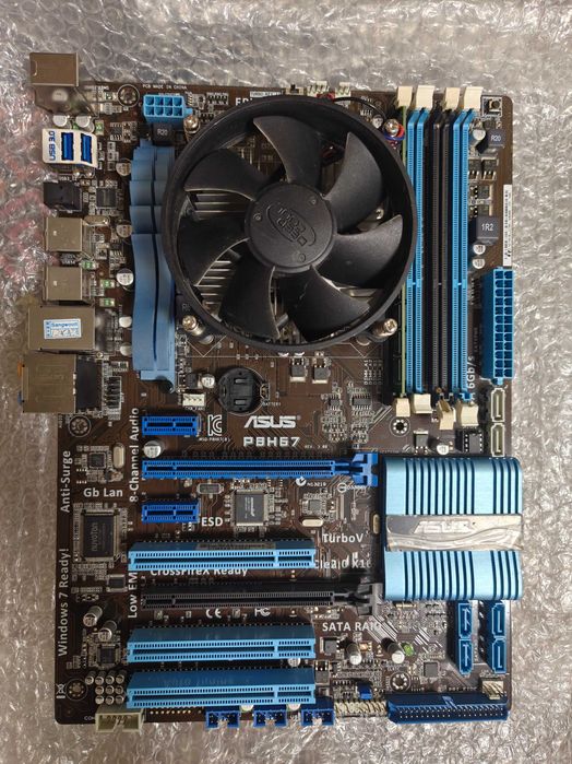 ASUS P8H67 + I5 3570 + DDR3 8 GB материнка + процессор +  ОЗУ + кулер