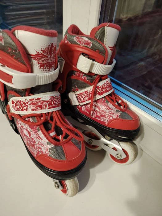 Коньки роликовые, светодиодные