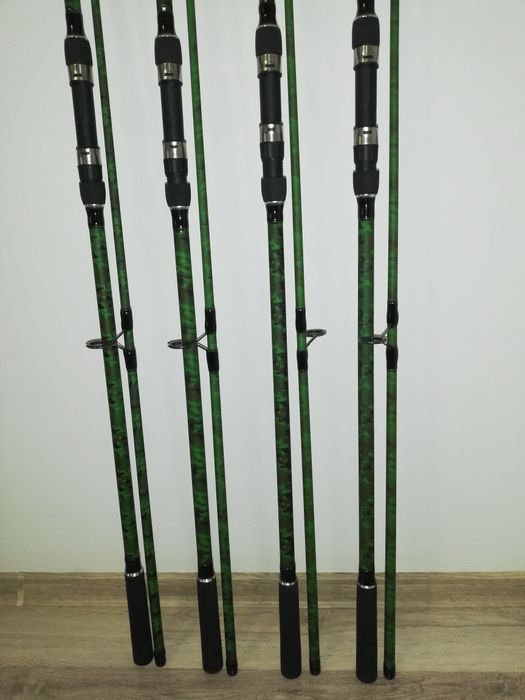 SET 4 Lansete Crap WIND BLADE 3.60m 3.5 Lbs + 4 Mulinete AVIATOR DP70