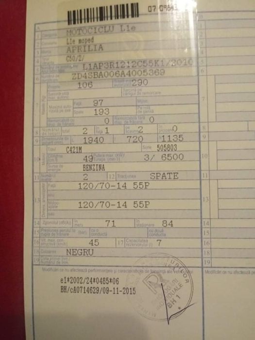 Vând scuter Aprilia