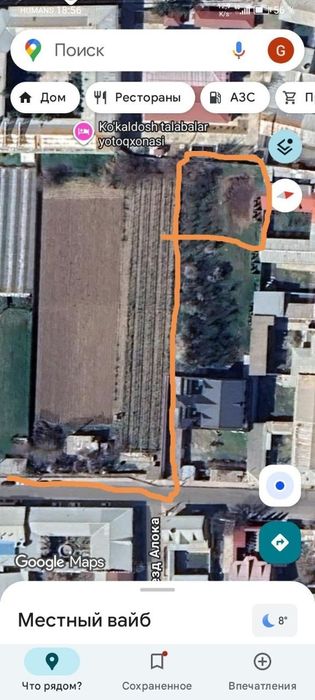 Nazarbe grand toyxona yonidagi kochadan yer sotiladi