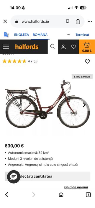 Bicicletă electrică Assist Step-Thru 2023, autonomie 20 km, baterie Samsung, stare foarte bună