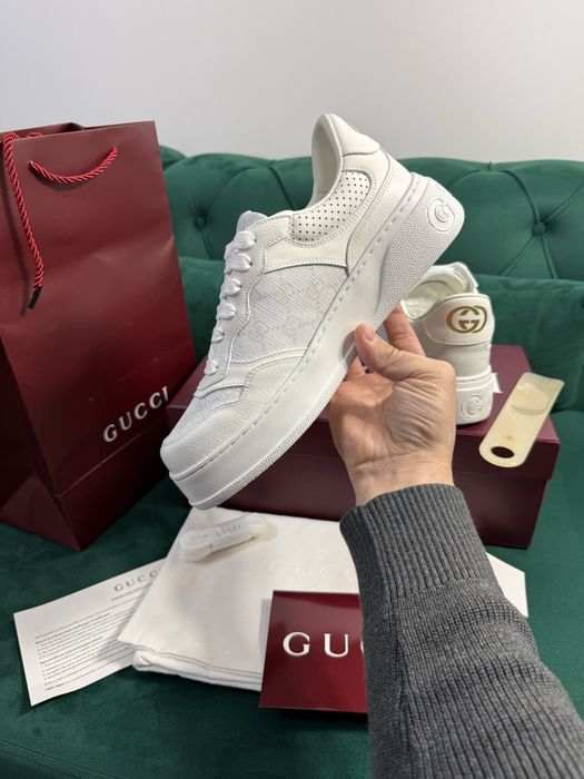 Adidasi Gucci GG piele naturala 100% Full Box colectie noua