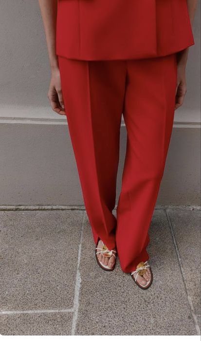 Pantaloni noi cu eticheta ,Zara, XS, rosii