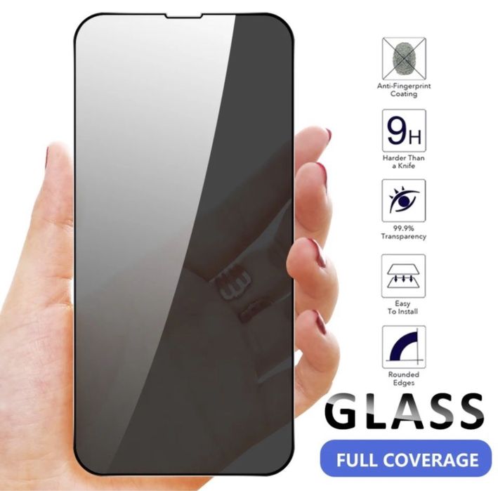 Folie Sticla Comple 6D Privacy Iphone 13/14/15/16E/17 PRO MAX PLUS AIR