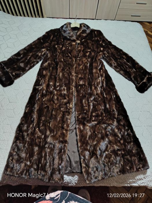Палто от естествена кожа от норка