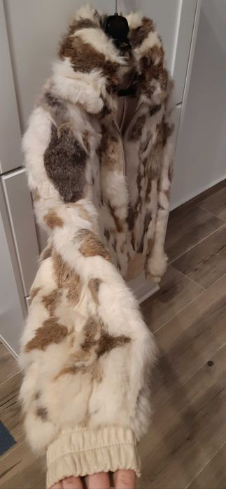 Haină de blană naturală 100% de iepure mărimea L