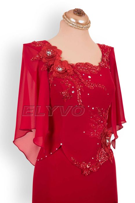 Rochie Rosie de Ocazie cu Paiete de Nunta, Botez, Soacra sau Nasa