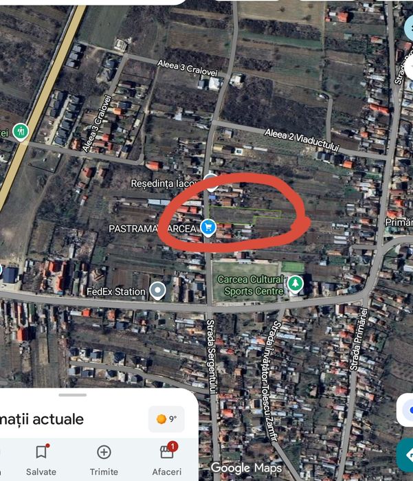 De Vânzare Teren Carcea Stadion