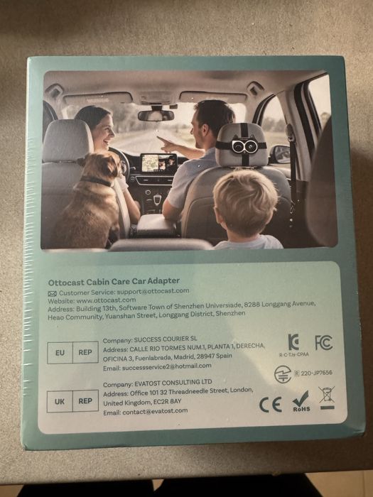 Ottocast Безжичен CarPlay с камера за задна седалка