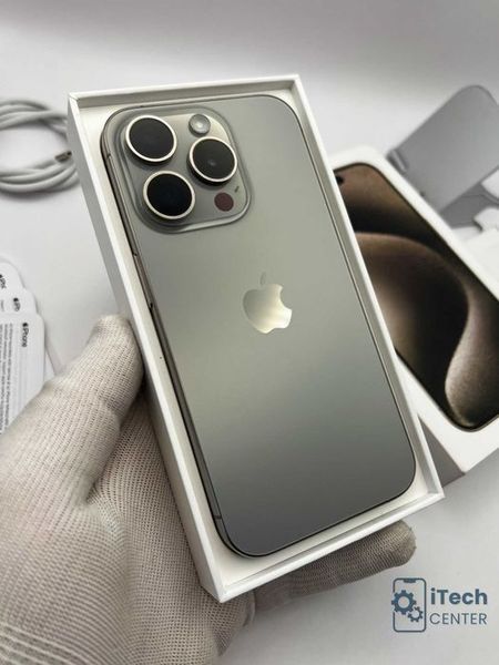 iPhone 15 Pro, 256GB, Natural, 100% батерия, ОТЛИЧЕН, ГАРАНЦИЯ