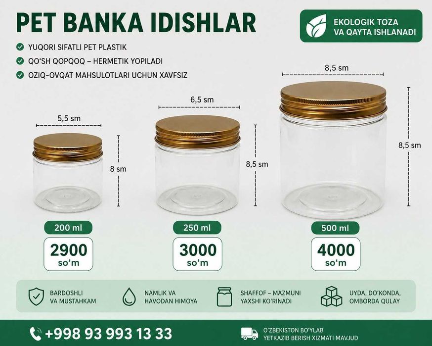 Plastik idishlar Qopqoqli,sifatli,oziq-ovqat va gel,Bonkalar