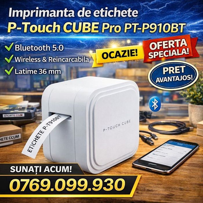 Brother PT-P910BT Nou | Factură | Garantie | Livrare gratuită