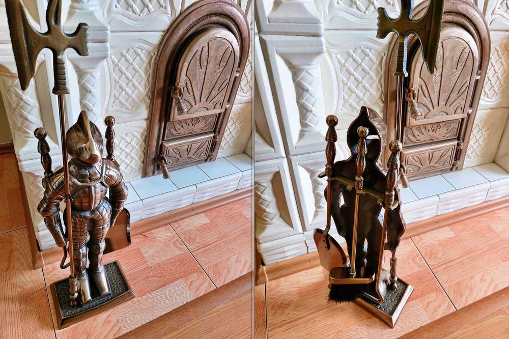 ‼️OkazIe Semineu Office Birou DECOR cadou Craciun soldat armura metal