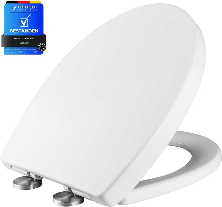 Capac de toaletă Ibergrif M41002 cu mecanism de închidere silențioasă