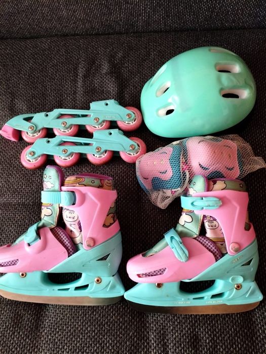 Детские коньки трансформеры 2в1